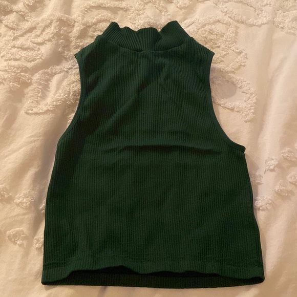 Zara Ribbed Mock-neck Tank Top - Picture 1 of 3